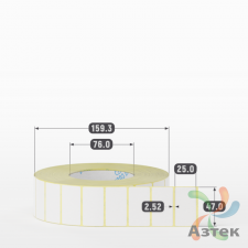 Термоэтикетка ЭКО 47х25 (рядов 1 по 4 000 шт)  в рулоне, втулка 76 мм (к) IQ code