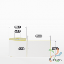 Термоэтикетка ЭКО 105х148 (рядов 1 по 400 шт)  в рулоне, втулка 40 мм (к) IQ code
