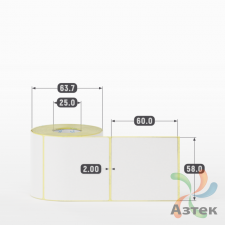 Термоэтикетка ЭКО 58х60 (рядов 1 по 300 шт)  в рулоне, втулка 25 мм (к) IQ code