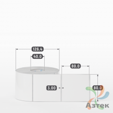 Этикетка самоклеящаяся 80х80 (рядов 1 по 1 000 шт) Полипропилен белый в рулоне, втулка 40 мм (к) IQ code 	