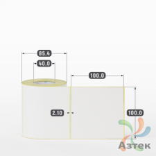 Термоэтикетка ЭКО 100х100 (рядов 1 по 300 шт)  в рулоне, втулка 40 мм (к) IQ code