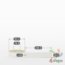 Термотрансферная этикетка 58х300 (рядов 1 по 500 шт) Полуглянец в рулоне, втулка 76 мм (к) IQ code