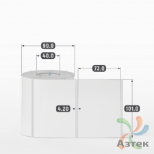 Этикетка самоклеящаяся 101х73 (рядов 1 по 500 шт) Полипропилен белый в рулоне, втулка 40 мм (к) IQ code 	