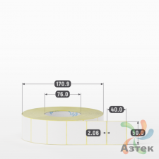 Термоэтикетка ТОП 50х40 (рядов 1 по 3 000 шт)  в рулоне, втулка 76 мм (к) IQ code