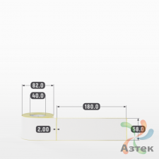 Термоэтикетка ЭКО 58х180 (рядов 1 по 150 шт)  в рулоне, втулка 40 мм (к) IQ code