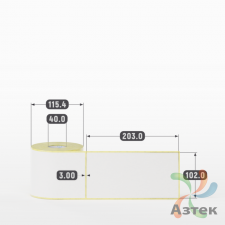 Термоэтикетка ТОП 102х203 (рядов 1 по 300 шт)  в рулоне, втулка 40 мм (к) IQ code