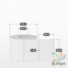 Этикетка самоклеящаяся 90х60 (рядов 1 по 1 000 шт) Transfer Vellum в рулоне, втулка 40 мм (к) IQ code 