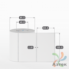 Этикетка самоклеящаяся 100х60 (рядов 1 по 500 шт) Transfer Vellum в рулоне, втулка 40 мм (к) IQ code 