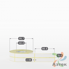 Термоэтикетка ЭКО 15х80 (рядов 2 по 500 шт)  в рулоне, втулка 40 мм (к) IQ code