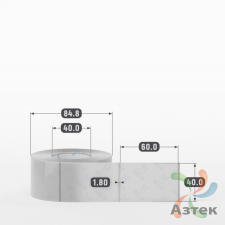 Этикетка самоклеящаяся с печатью 40х60 (рядов 1 по 500 шт) Прозрачный полипропилен в рулоне, втулка 40 мм (к) IQ code + Черная метка