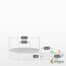 Этикетка самоклеящаяся 25х40 (рядов 1 по 1 500 шт) Полипропилен белый в рулоне, втулка 40 мм (к) IQ code 	