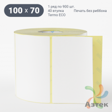 Термоэтикетка ЭКО 100х70 (рядов 1 по 900 шт)  в рулоне, втулка 40 мм (к) IQ code