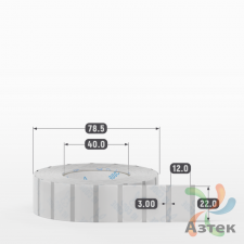 Этикетка самоклеящаяся с печатью 22х12 (рядов 1 по 2 000 шт) Прозрачный полипропилен в рулоне, втулка 40 мм (к) IQ code + Черная метка