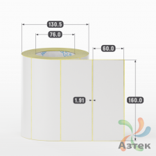 Термотрансферная этикетка 160х60 (рядов 1 по 1 000 шт) Полуглянец в рулоне, втулка 76 мм (к) IQ code