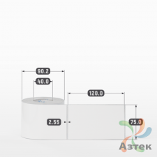 Этикетка самоклеящаяся 75х120 (рядов 1 по 300 шт) Полипропилен белый в рулоне, втулка 40 мм (к) IQ code 	