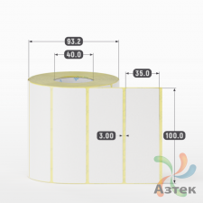 Термоэтикетка ТОП 100х35 (рядов 1 по 1 000 шт)  в рулоне, втулка 40 мм (к) IQ code