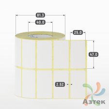 Термоэтикетка ЭКО 47х25 (рядов 2 по 1 000 шт)  в рулоне, втулка 40 мм (к) IQ code