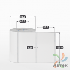 Этикетка самоклеящаяся 100х56 (рядов 1 по 500 шт) Полипропилен съемный клей в рулоне, втулка 40 мм (к) IQ code