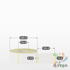 Термоэтикетка ЭКО 73х130 (рядов 1 по 1 500 шт)  в рулоне, втулка 76 мм (к) IQ code