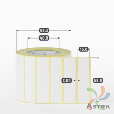 Термоэтикетка ЭКО 58х15 (рядов 1 по 1 000 шт)  в рулоне, втулка 40 мм (к) IQ code