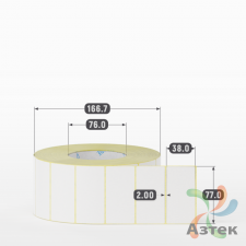 Термоэтикетка ЭКО 77х38 (рядов 1 по 3 000 шт)  в рулоне, втулка 76 мм (к) IQ code