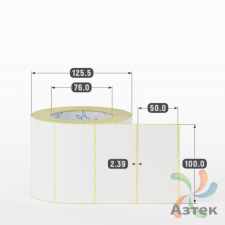 Термоэтикетка ТОП 100х50 (рядов 1 по 1 000 шт)  в рулоне, втулка 76 мм (к) IQ code