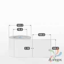 Этикетка самоклеящаяся 100х100 (рядов 1 по 500 шт) Полипропилен белый в рулоне, втулка 76 мм (к) IQ code 	