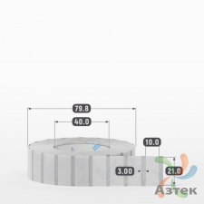 Этикетка самоклеящаяся с печатью 21х10 (рядов 1 по 2 500 шт) Прозрачный полипропилен в рулоне, втулка 40 мм (к) IQ code + Черная метка