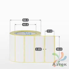 Термоэтикетка ЭКО 50х17 (рядов 1 по 500 шт)  в рулоне, втулка 40 мм (к) IQ code