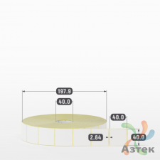 Термоэтикетка ЭКО 40х40 (рядов 1 по 5 000 шт)  в рулоне, втулка 40 мм (к) IQ code