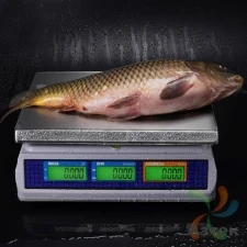 Весы Mertech M-ER 329 AC-15.2 LCD Белый с вторым дисплеем настольные торговые до 15 кг, нержавеющая сталь