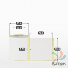 Термоэтикетка ТОП 76х76 (рядов 1 по 150 шт)  в рулоне, втулка 40 мм (к) IQ code