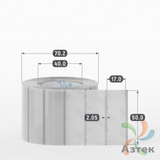 Этикетка самоклеящаяся с печатью 50х17 (рядов 1 по 1 000 шт) Прозрачный полипропилен в рулоне, втулка 40 мм (к) IQ code + Черная метка