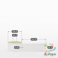 Термотрансферная этикетка 80х242 (рядов 1 по 400 шт) Полуглянец в рулоне, втулка 40 мм (к) IQ code