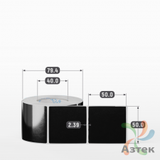 Этикетка 50х50 цветная Полипропилен (рядов 1 по 500 шт), втулка 40 мм (к) цвет - Черный   