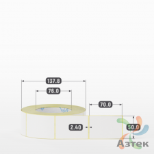 Термоэтикетка ЭКО 50х70 (рядов 1 по 1 000 шт)  в рулоне, втулка 76 мм (к) IQ code