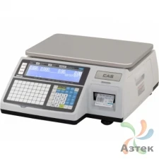 Весы CAS CL3000J-15B Ethernet USB RS-232 настольные торговые до 15 кг, нержавеющая сталь с печатью этикеток