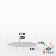 Этикетка самоклеящаяся 30х50 (рядов 1 по 5 000 шт) Полипропилен белый в рулоне, втулка 40 мм (к) IQ code 	