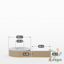 Этикетка самоклеящаяся с печатью 30х88 (рядов 1 по 500 шт) Крафт в рулоне, втулка 40 мм (к) IQ code + Черная метка