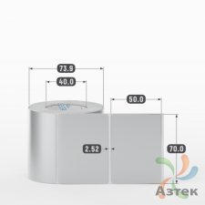 Этикетка самоклеящаяся 70х50 (рядов 1 по 500 шт) PET Matt Silver в рулоне, втулка 40 мм (к) IQ code