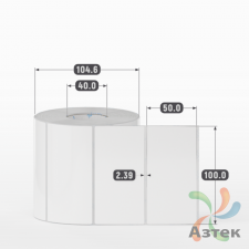 Этикетка самоклеящаяся 100х50 (рядов 1 по 1 000 шт) Полипропилен съемный клей в рулоне, втулка 40 мм (к) IQ code