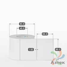 Этикетка самоклеящаяся 80х60 (рядов 1 по 650 шт) Полипропилен съемный клей в рулоне, втулка 40 мм (к) IQ code