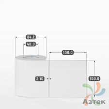 Этикетка самоклеящаяся 100х100 (рядов 1 по 300 шт) Полипропилен белый в рулоне, втулка 40 мм (к) IQ code 	