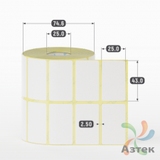 Термоэтикетка ЭКО 43х25 (рядов 2 по 1 000 шт)  в рулоне, втулка 25 мм (к) IQ code
