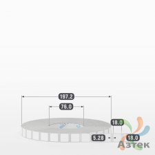 Этикетка самоклеящаяся 18х18 (рядов 1 по 10 000 шт) Полипропилен белый в рулоне, втулка 76 мм (к) IQ code 	