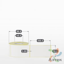 Этикетка самоклеящаяся 58х100 (рядов 1 по 400 шт) Termo ECO съемный клей в рулоне, втулка 40 мм (к) IQ code