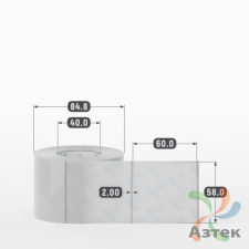 Этикетка самоклеящаяся с печатью 58х60 (рядов 1 по 500 шт) Прозрачный полипропилен в рулоне, втулка 40 мм (к) IQ code + Черная метка