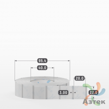 Этикетка самоклеящаяся с печатью 22х20 (рядов 1 по 2 000 шт) Прозрачный полипропилен в рулоне, втулка 40 мм (к) IQ code + Черная метка