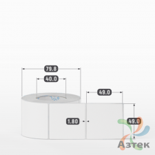 Этикетка самоклеящаяся 49х49 (рядов 1 по 500 шт) Transfer Vellum в рулоне, втулка 40 мм (к) IQ code 