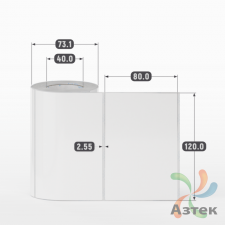 Этикетка самоклеящаяся 120х80 (рядов 1 по 250 шт) Полипропилен белый TS8000 в рулоне, втулка 40 мм (к) IQ code 	